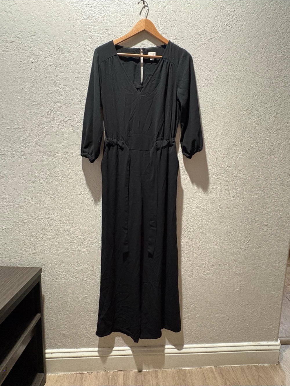 a new day Black V-Neck Long Sleeve Jumpsuit